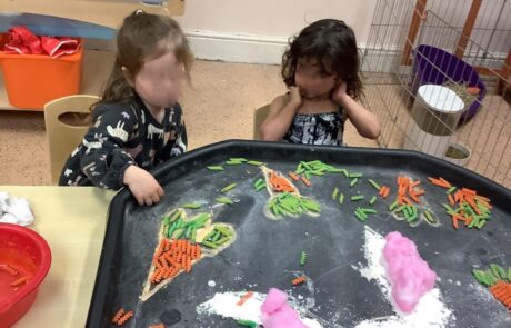 easter themed messy play