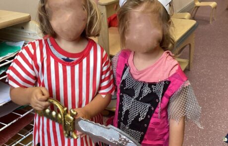 children in pirate costumes at nursery